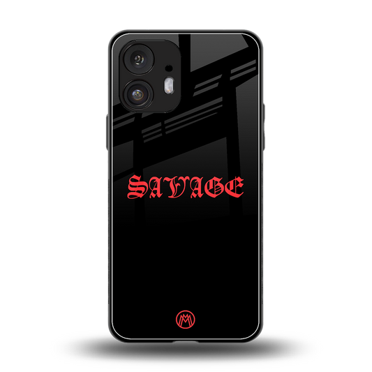 savage back phone cover | glass case for nothing phone 2