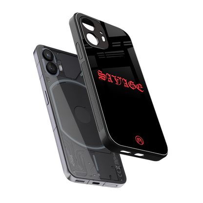 savage back phone cover | glass case for nothing phone 2