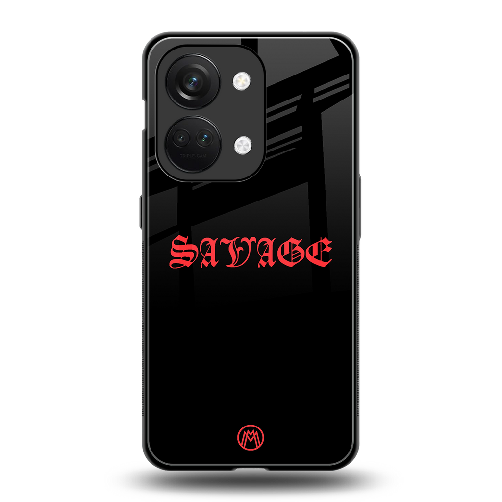 savage back phone cover | glass case for oneplus nord 3