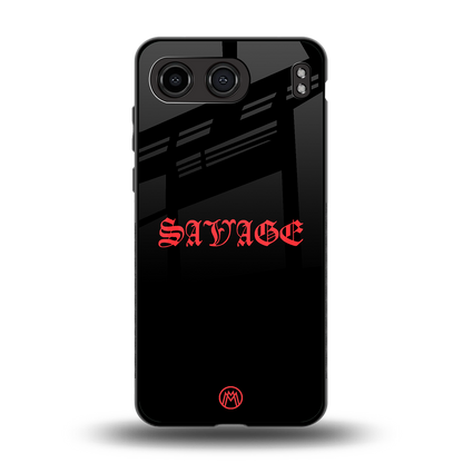 savage back phone cover | glass case for oneplus nord 4