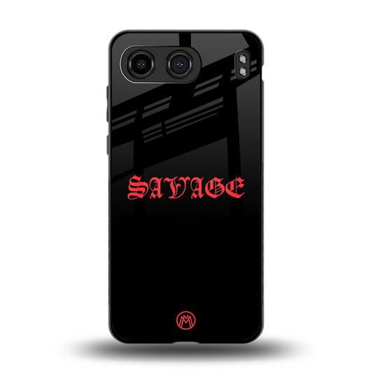 savage back phone cover | glass case for oneplus nord 4