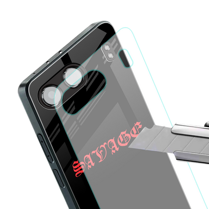 savage back phone cover | glass case for oneplus nord 4