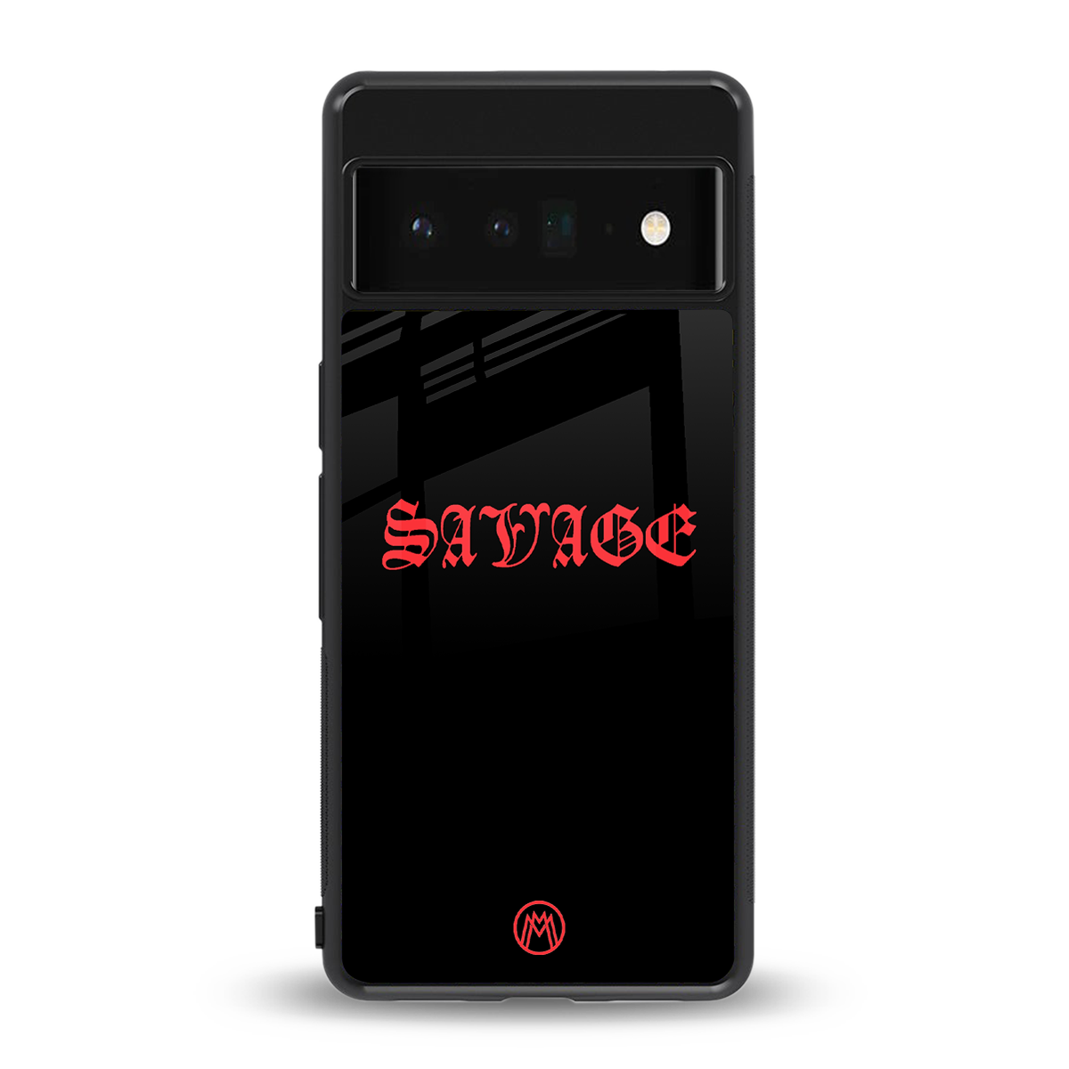 savage back phone cover | glass case for google pixel 6 pro
