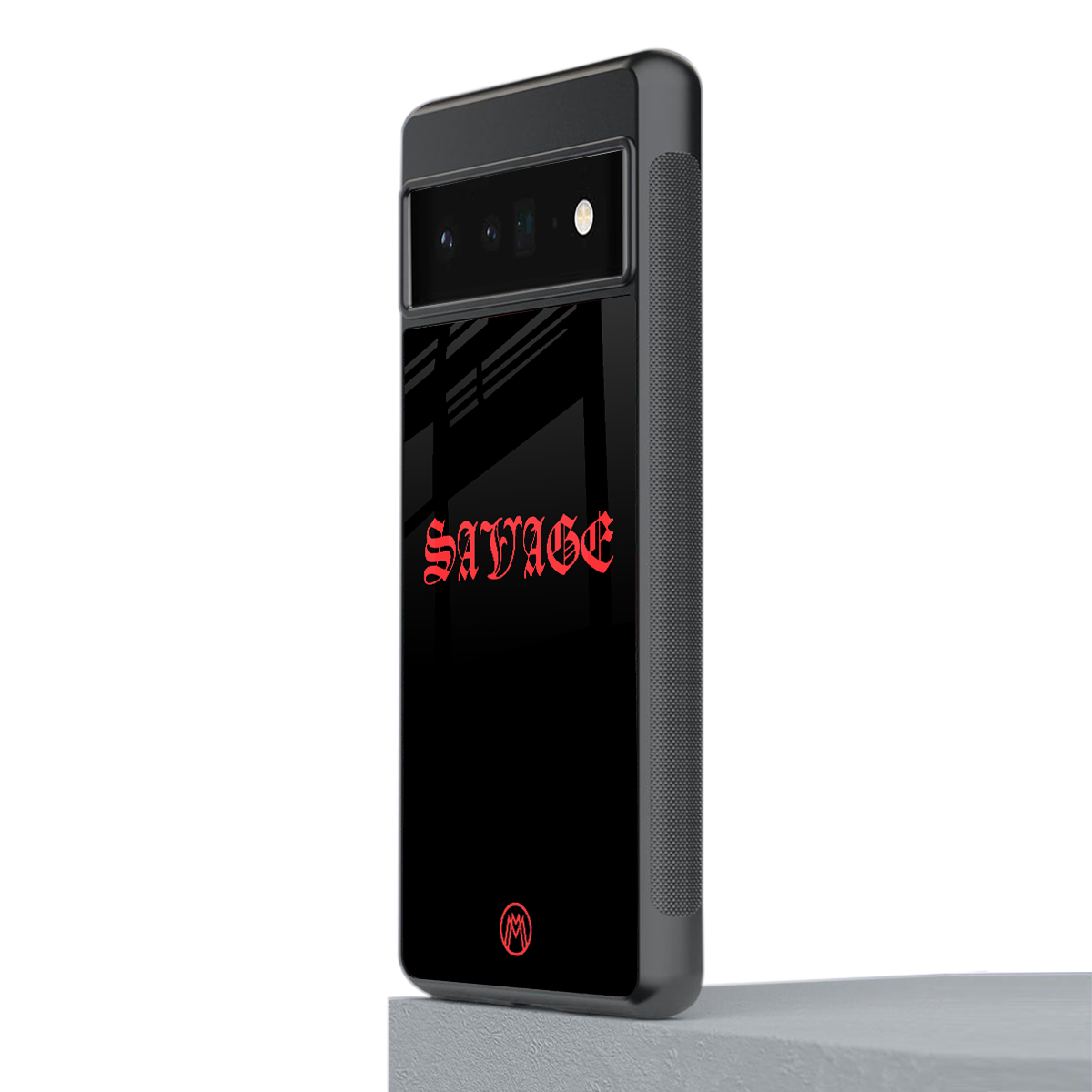 savage back phone cover | glass case for google pixel 6 pro
