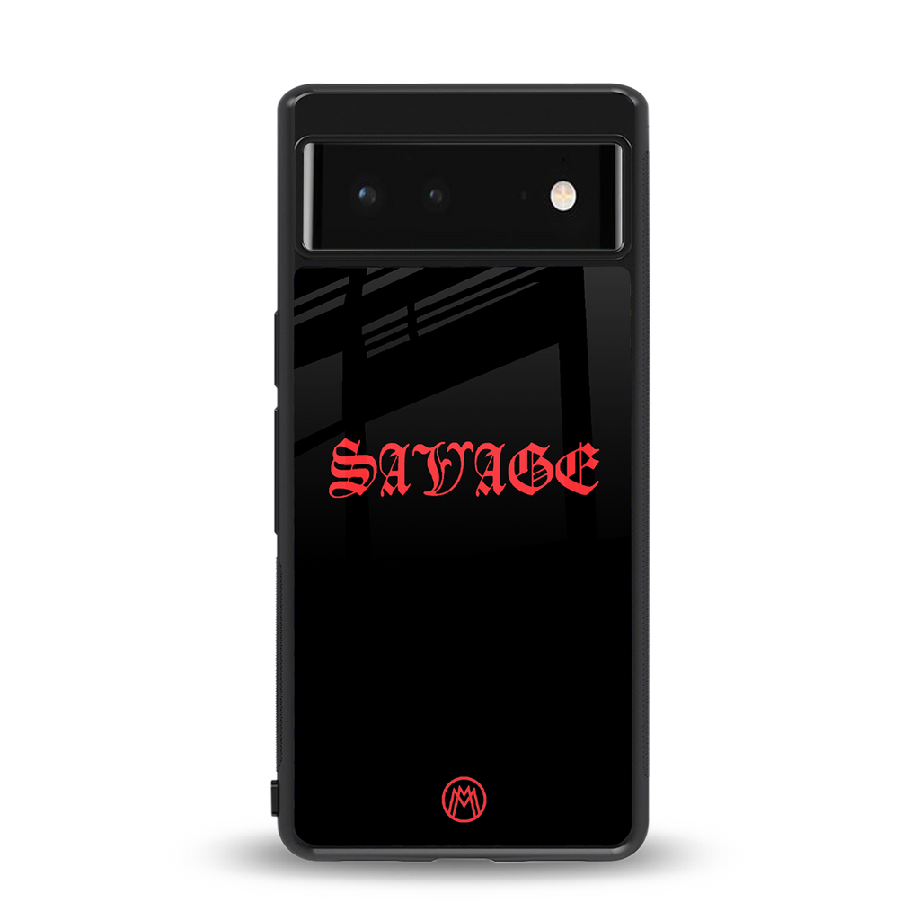 savage back phone cover | glass case for google pixel 6