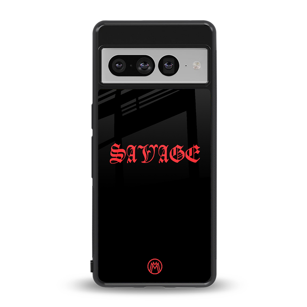 savage back phone cover | glass case for google pixel 7 pro