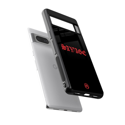 savage back phone cover | glass case for google pixel 7 pro