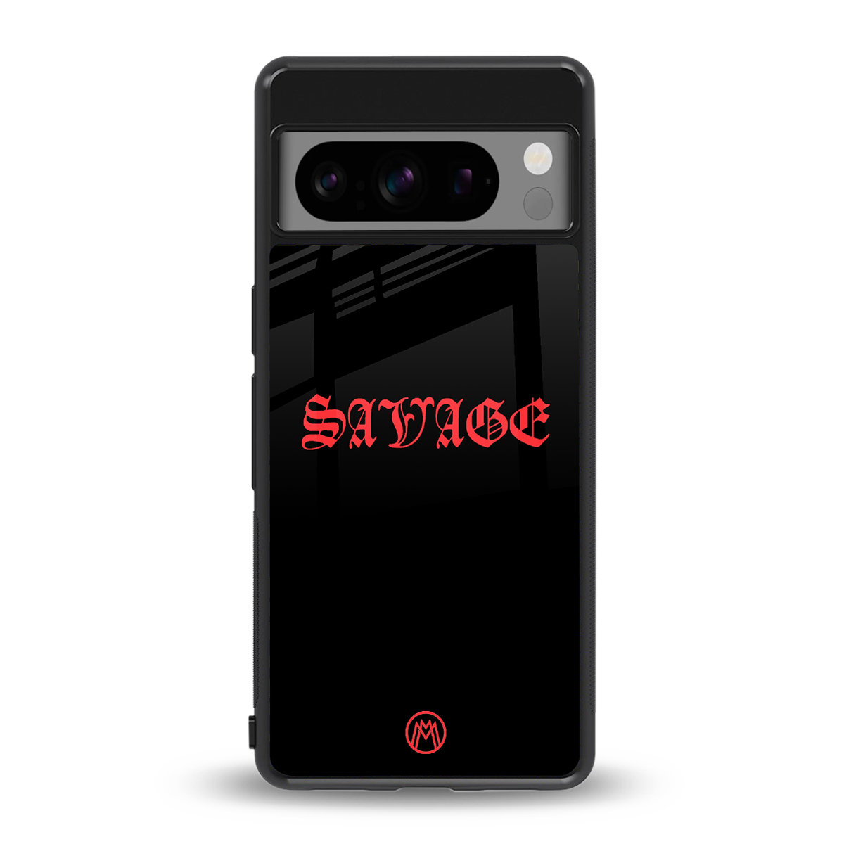 savage back phone cover | glass case for google pixel 8 pro