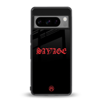 savage back phone cover | glass case for google pixel 8 pro