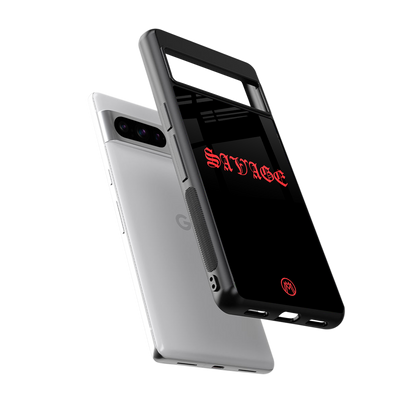 savage back phone cover | glass case for google pixel 8 pro