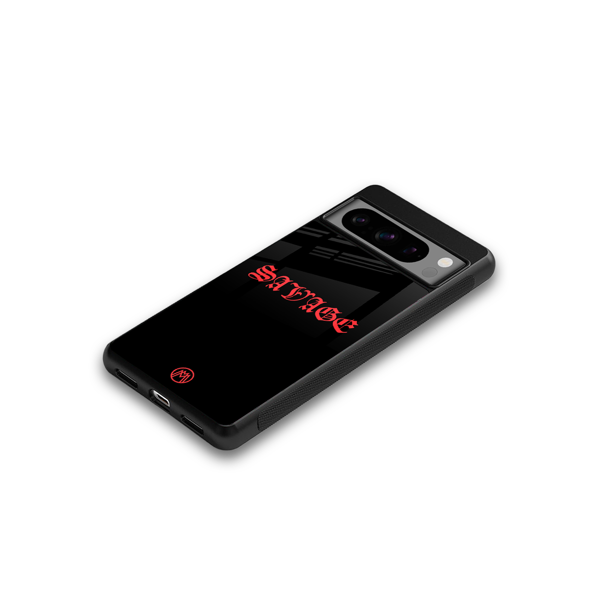 savage back phone cover | glass case for google pixel 8 pro