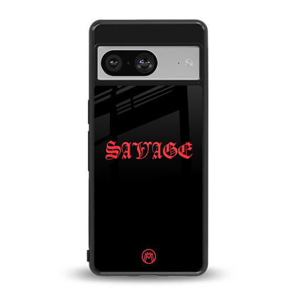 savage back phone cover | glass case for Google Pixel 8