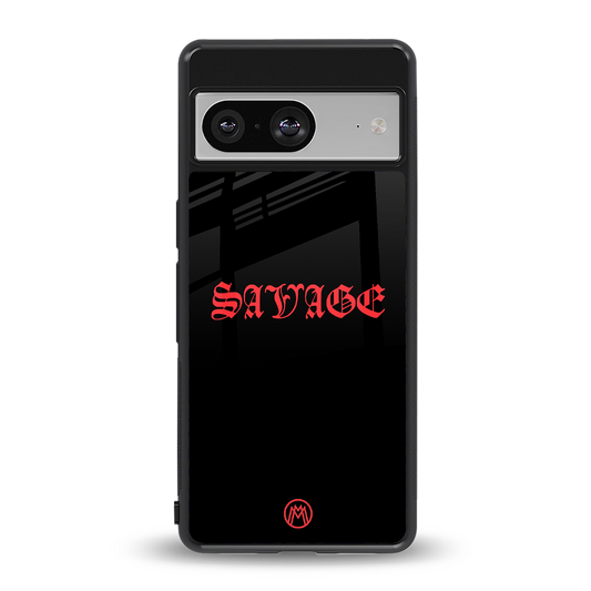 savage back phone cover | glass case for Google Pixel 8