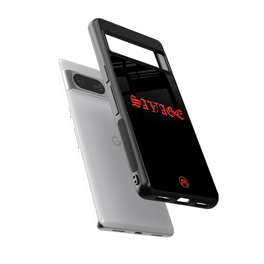 savage back phone cover | glass case for Google Pixel 8