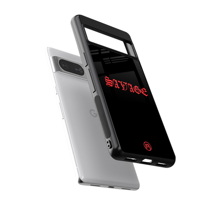 savage back phone cover | glass case for Google Pixel 8