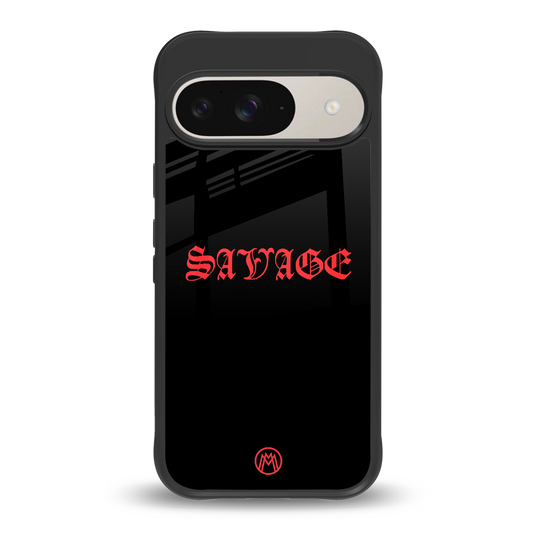 savage back phone cover | glass case for google pixel 9