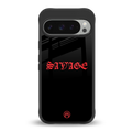 savage back phone cover | glass case for google pixel 9 pro