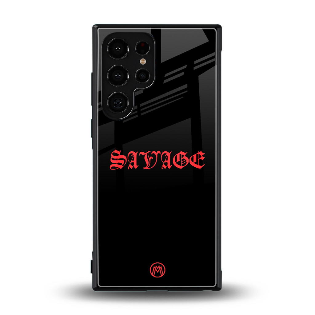savage back phone cover | glass case for samsung galaxy s23 ultra