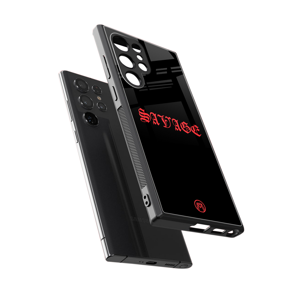savage back phone cover | glass case for samsung galaxy s23 ultra