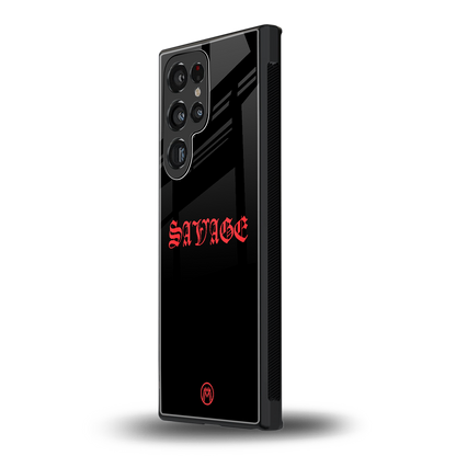 savage back phone cover | glass case for samsung galaxy s23 ultra