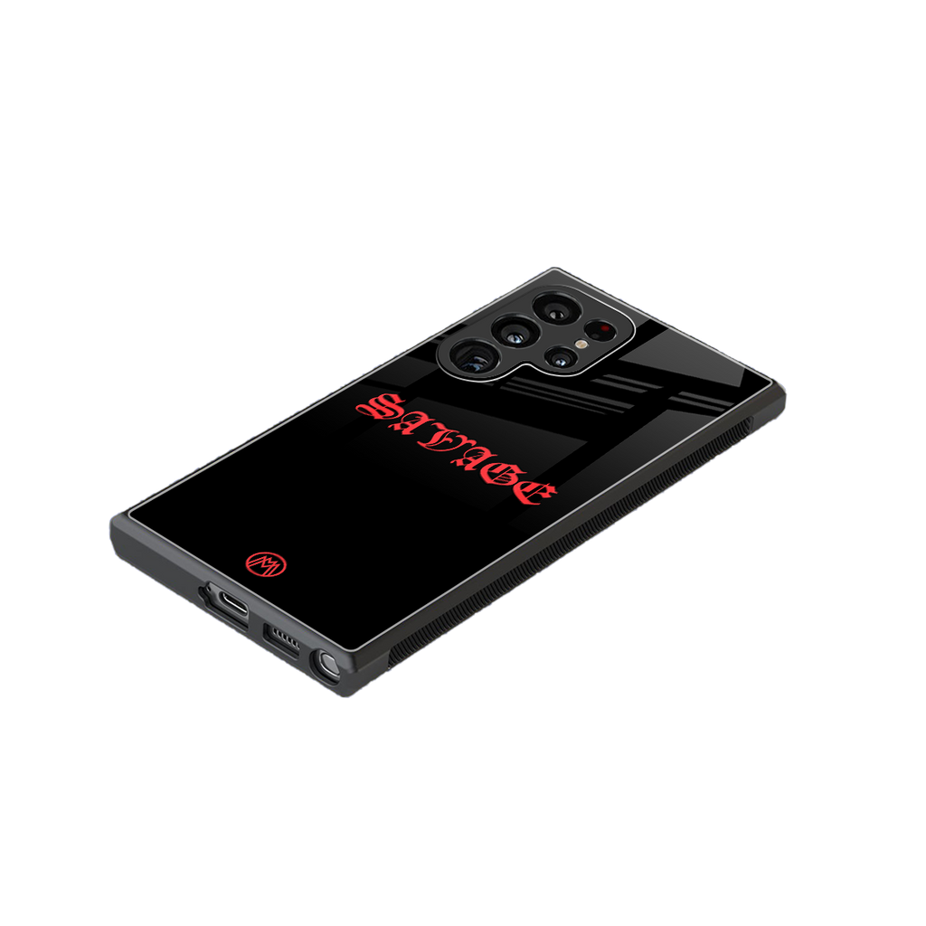 savage back phone cover | glass case for samsung galaxy s23 ultra