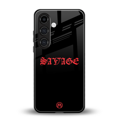 savage back phone cover | glass case for samsung galaxy s24 plus