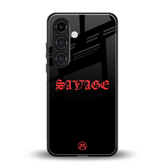 savage back phone cover | glass case for samsung galaxy s24 fe
