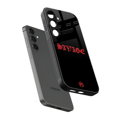 savage back phone cover | glass case for samsung galaxy s24
