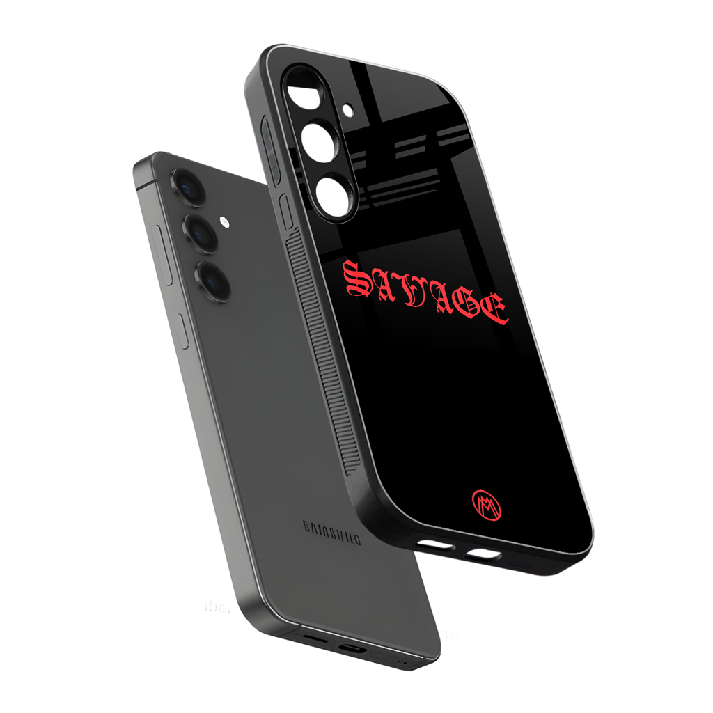 savage back phone cover | glass case for samsung galaxy s25