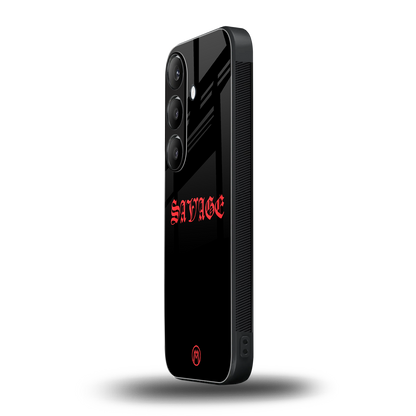 savage back phone cover | glass case for samsung galaxy s24 plus