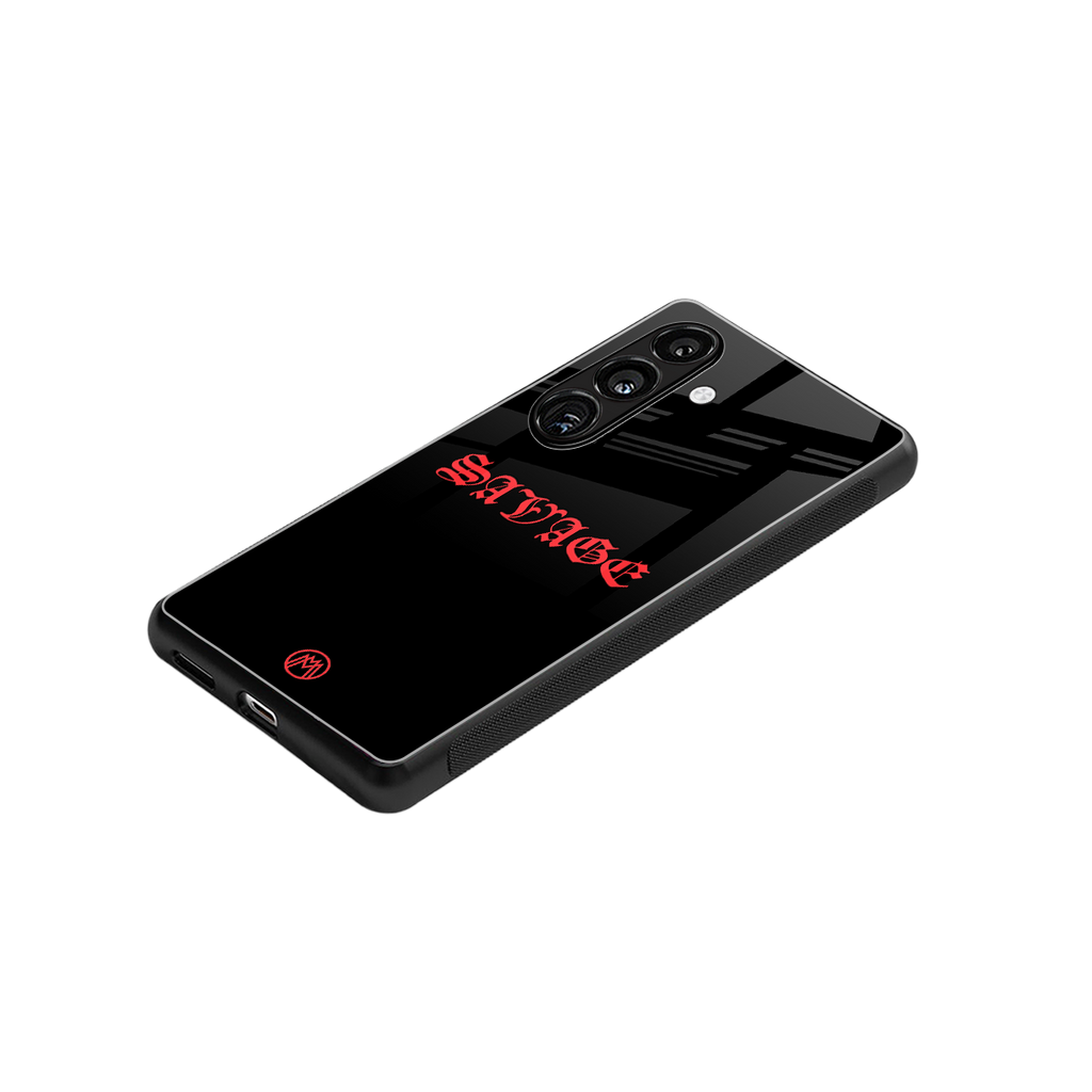 savage back phone cover | glass case for samsung galaxy s24