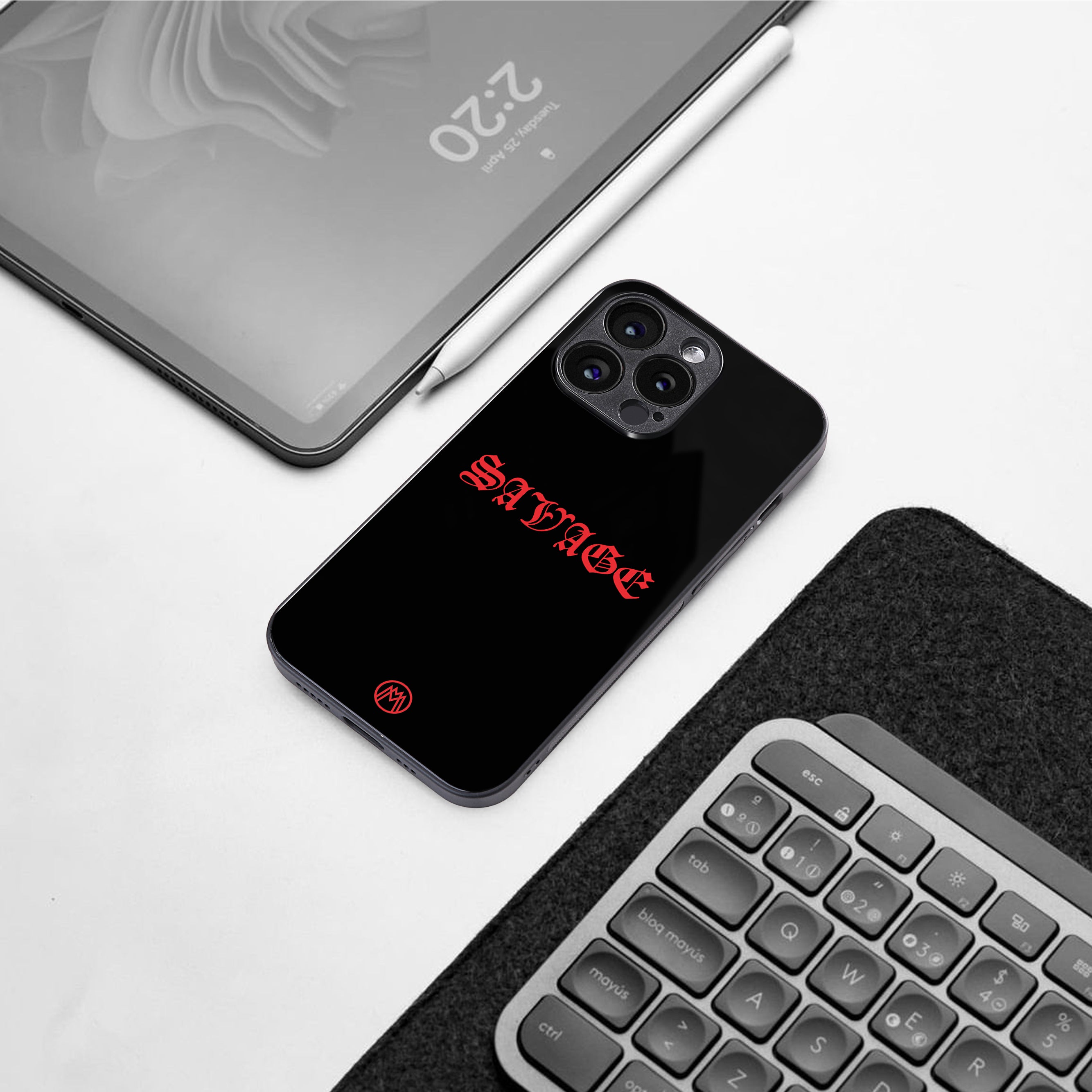 savage back phone cover | glass case for iphone 15