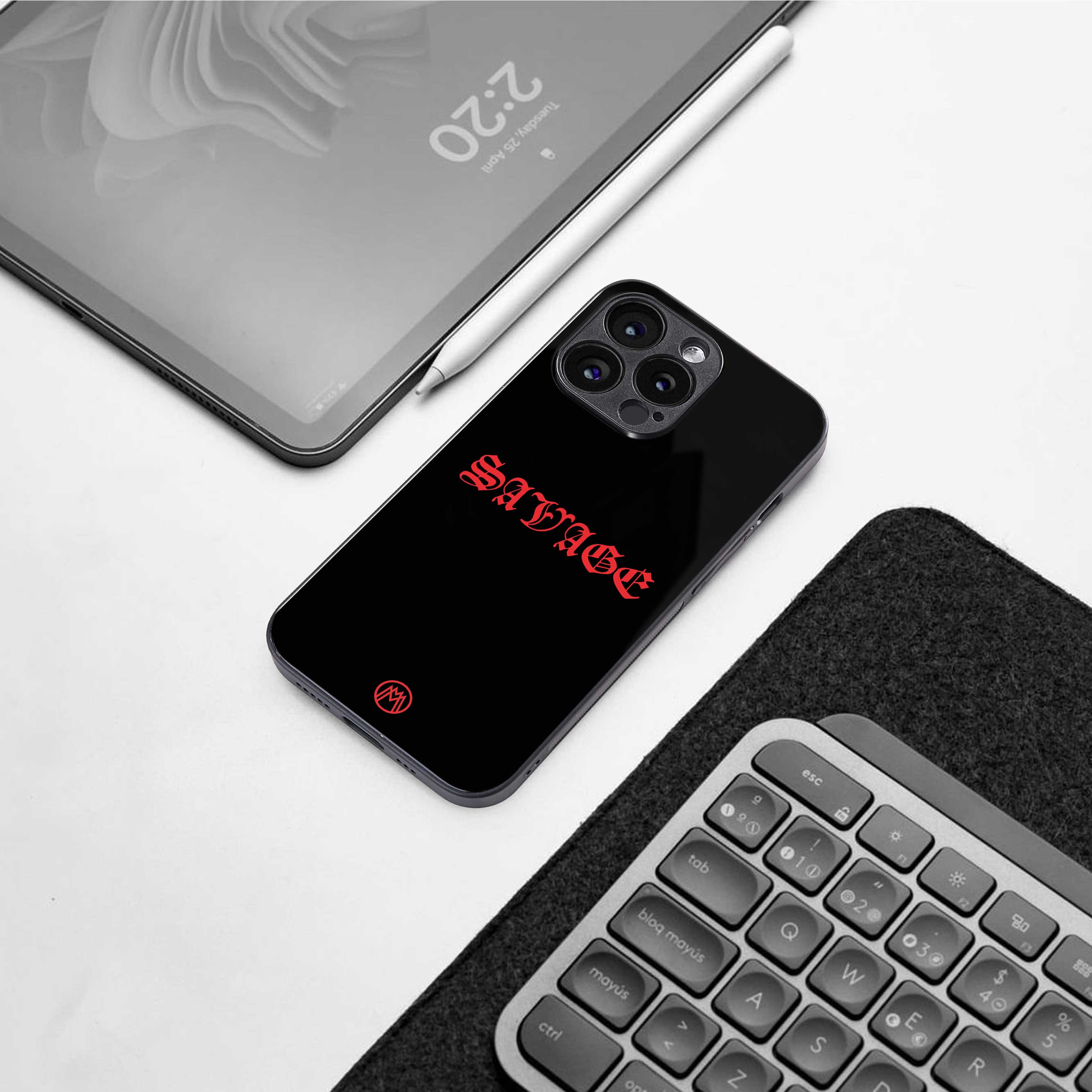 savage back phone cover | glass case for iphone 14 pro max
