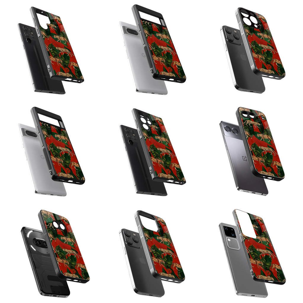 Durable Glass Back Mobile Case for iPhone, Samsung, OnePlus, Google Pixel, Redmi, Vivo, Oppo