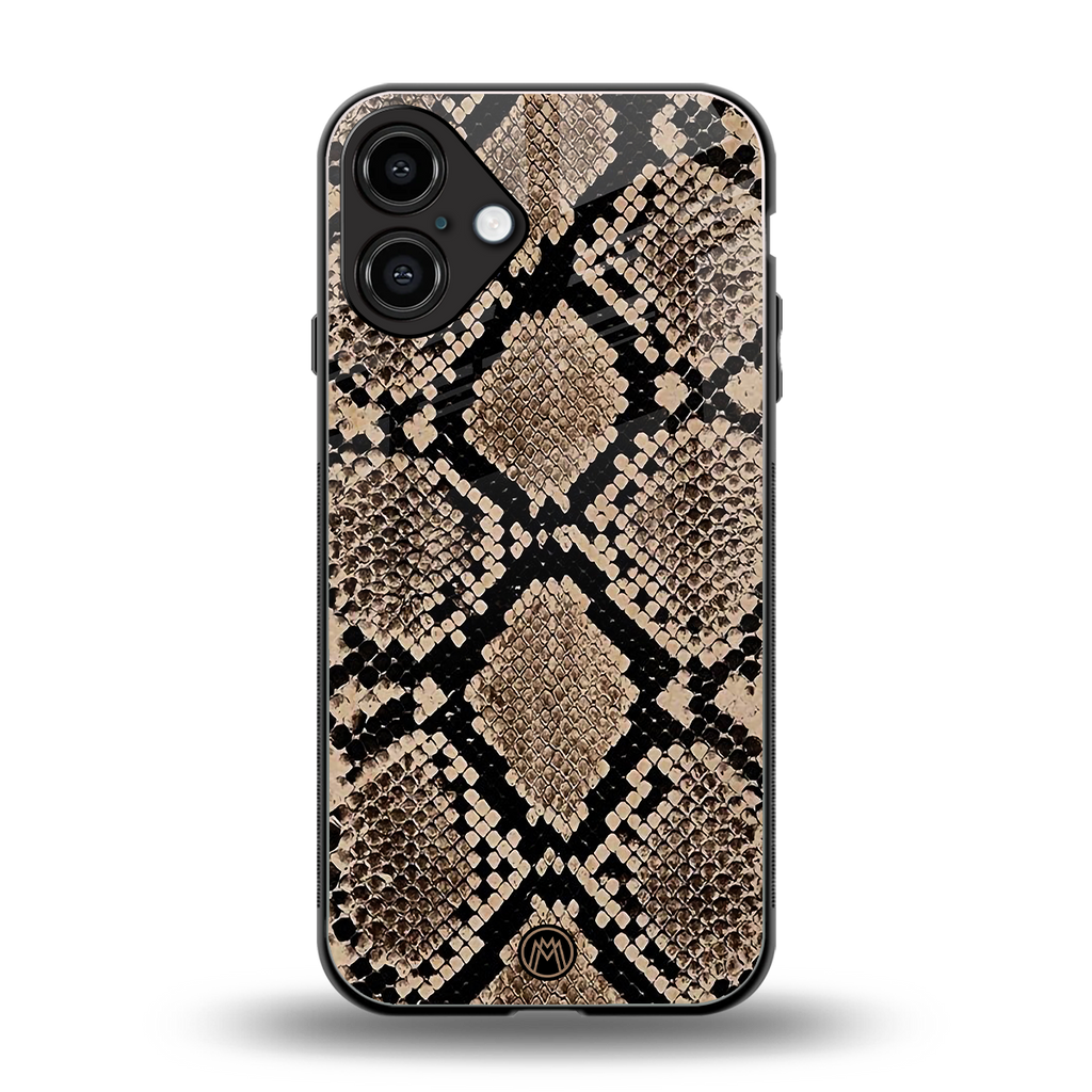 scaly chic back phone cover | glass case for iphone 16 plus