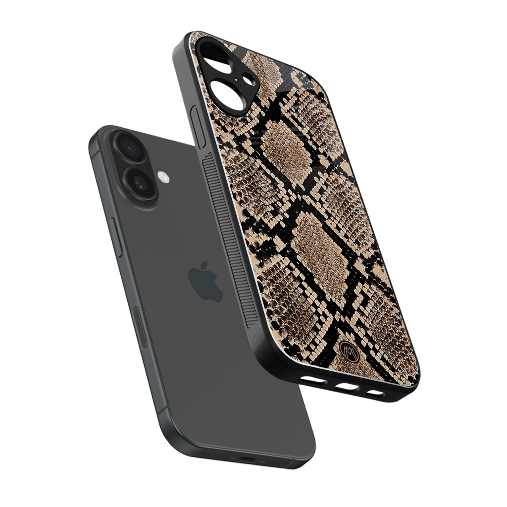 scaly chic back phone cover | glass case for iphone 16 plus