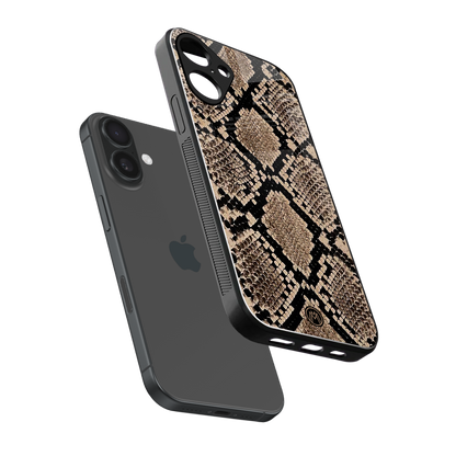 scaly chic back phone cover | glass case for iphone 16 plus