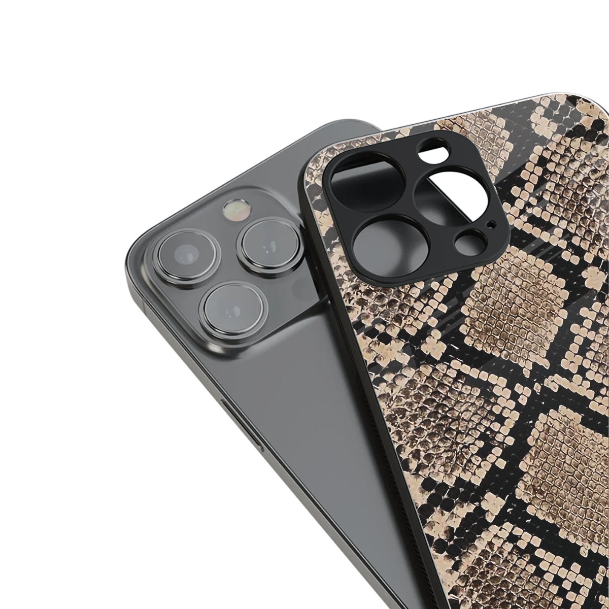 scaly chic back phone cover | glass case for iphone 13 pro max