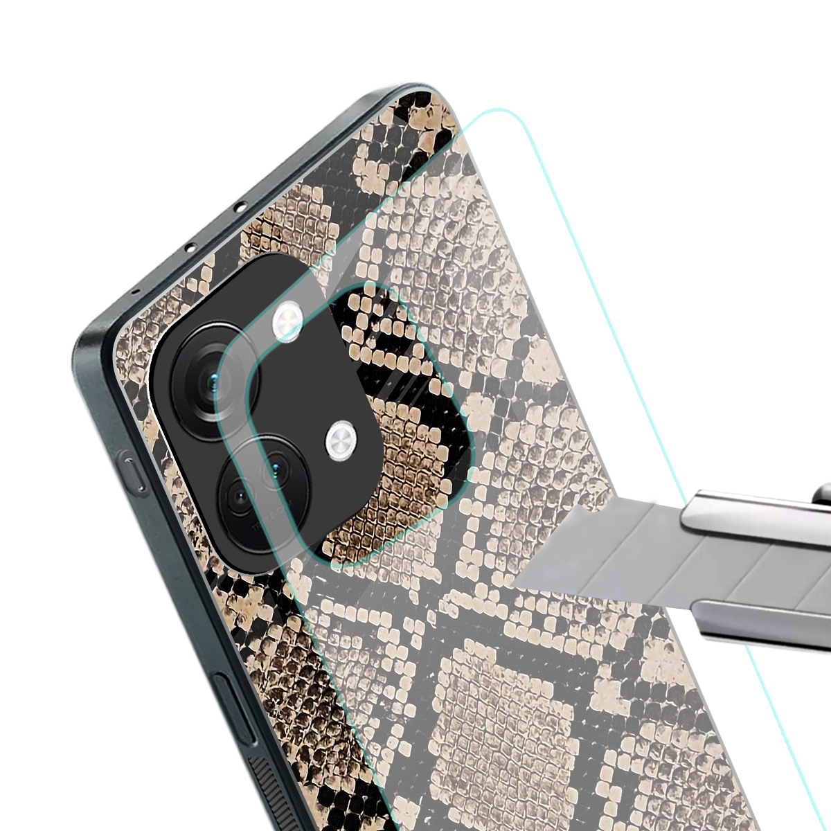 scaly chic back phone cover | glass case for oneplus nord 3