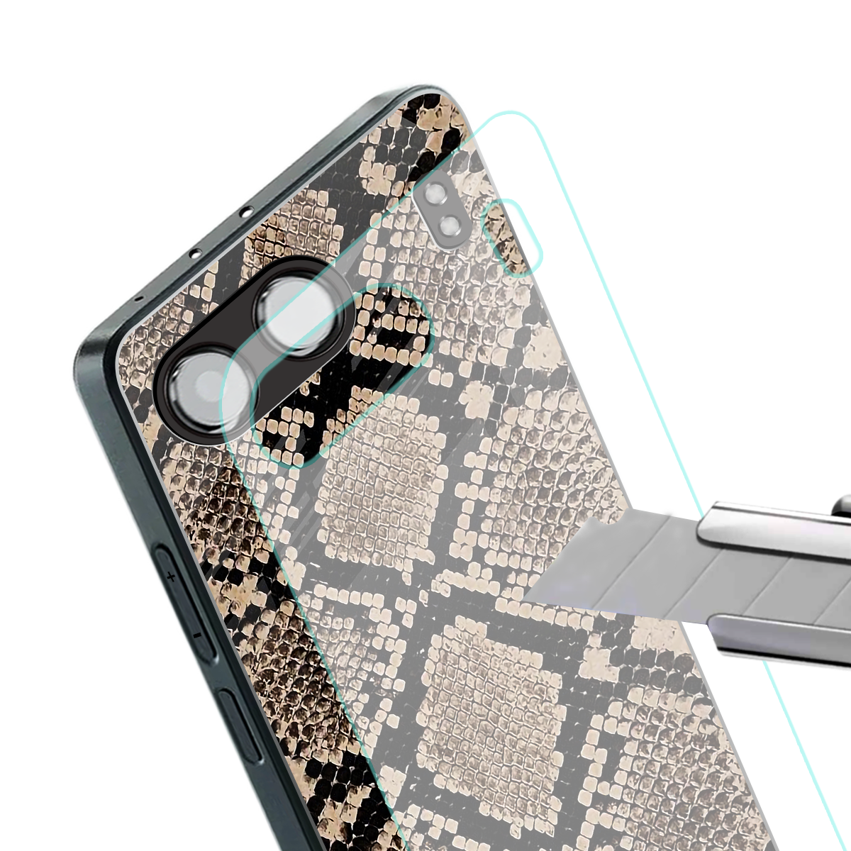 scaly chic back phone cover | glass case for oneplus nord 4