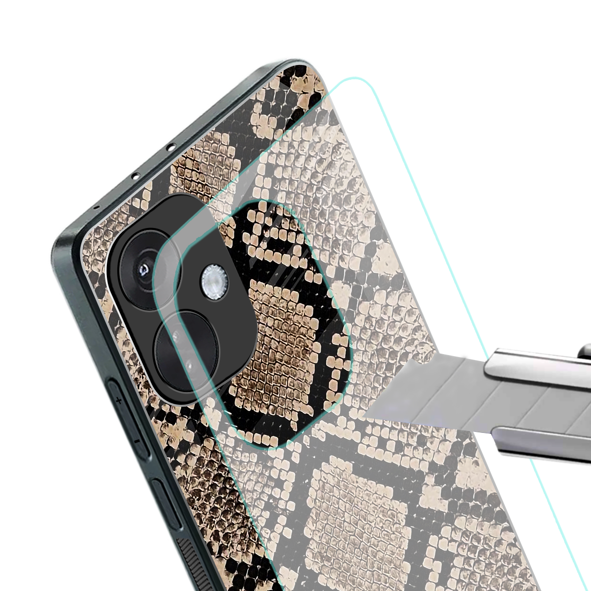 scaly chic back phone cover | glass case for oneplus nord ce 3
