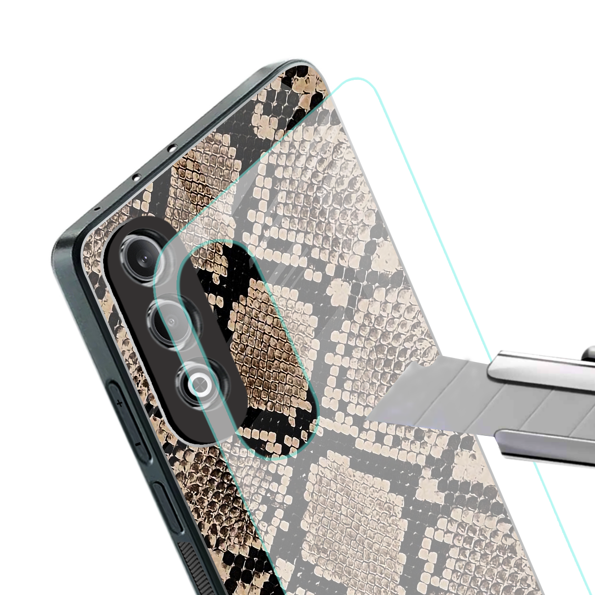 scaly chic back phone cover | glass case for oneplus nord ce 4