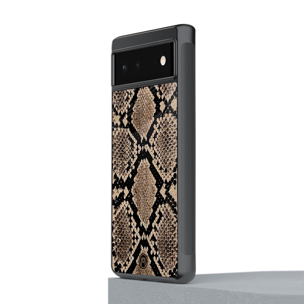 scaly chic back phone cover | glass case for google pixel 6
