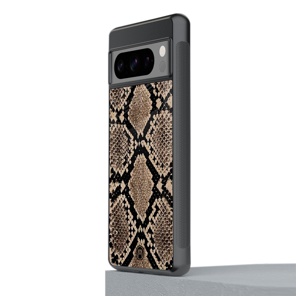 scaly chic back phone cover | glass case for google pixel 8 pro