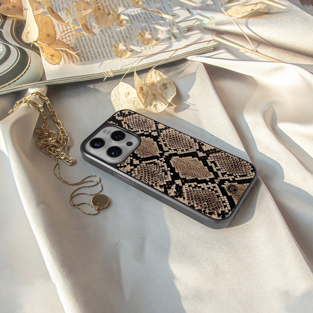 scaly chic back phone cover | glass case for iphone 16 plus