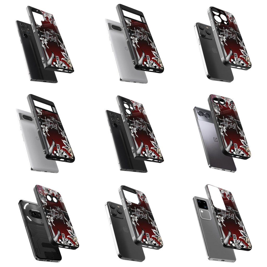 Durable Glass Back Mobile Case for iPhone, Samsung, OnePlus, Google Pixel, Redmi, Vivo, Oppo
