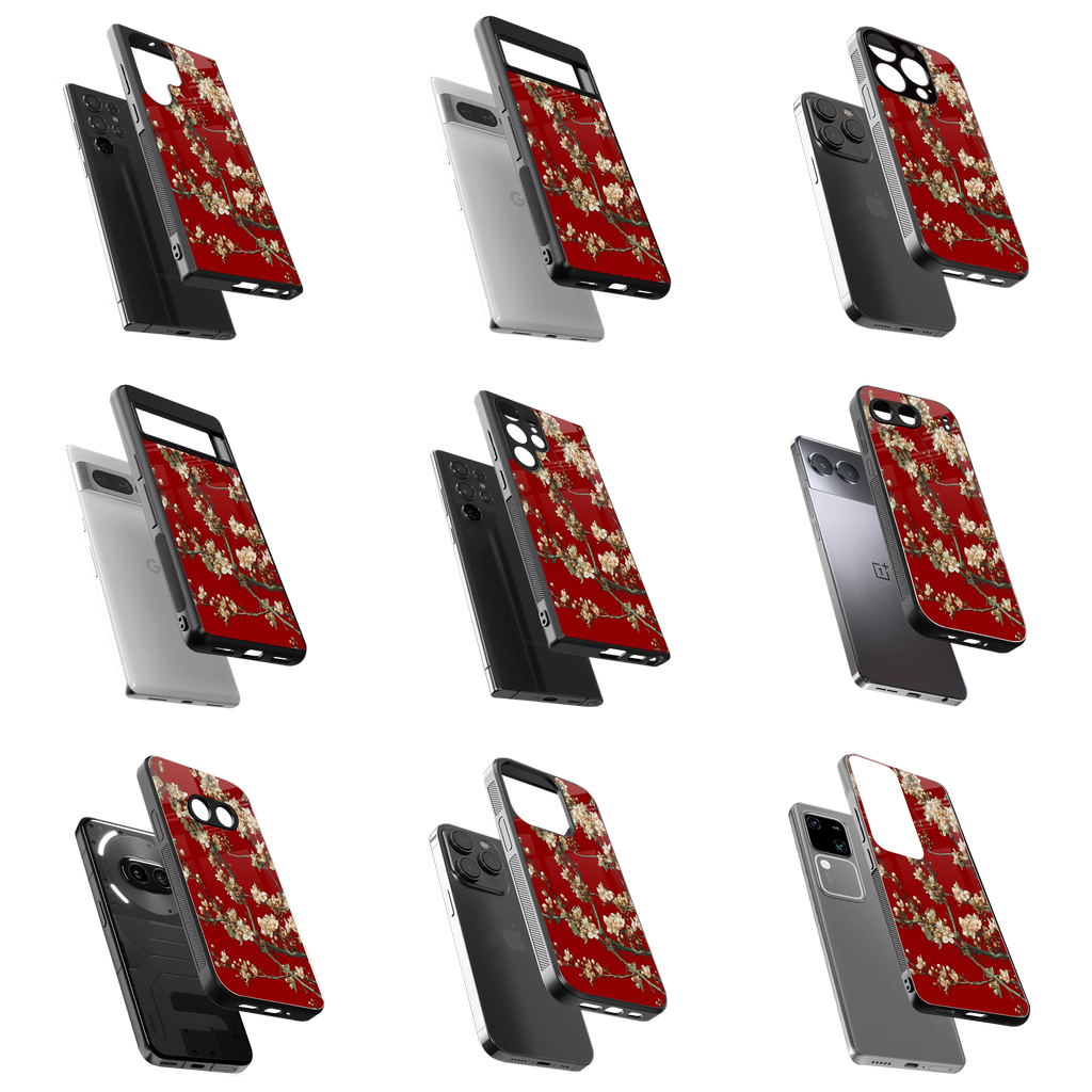Durable Glass Back Mobile Case for iPhone, Samsung, OnePlus, Google Pixel, Redmi, Vivo, Oppo