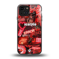 scorpio aesthetic collage back phone cover | glass case for iphone 13 mini