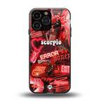 scorpio aesthetic collage back phone cover | glass case for iphone 13 pro max