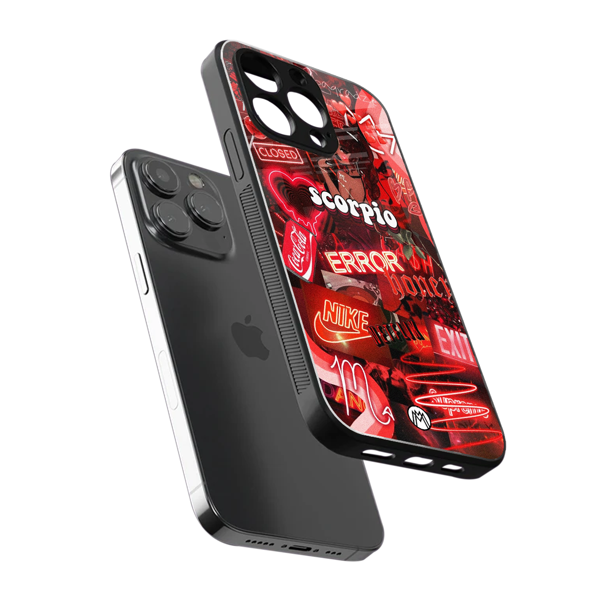 scorpio aesthetic collage back phone cover | glass case for iphone 13 pro max